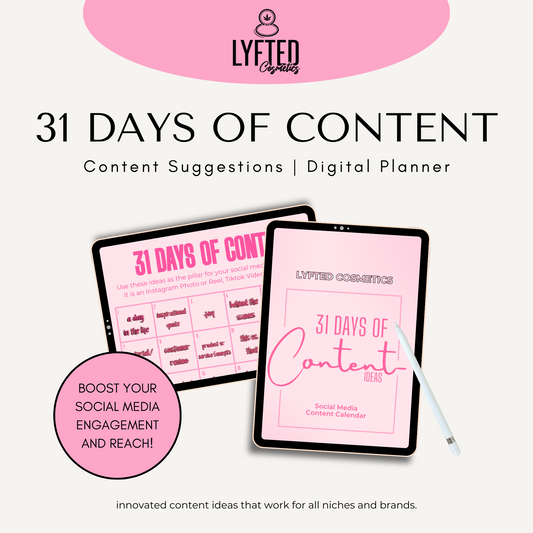 31 Days of Content Ideas