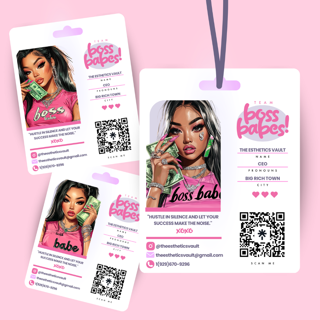 Boss Babe ID Badge (Fully Editable Canva Template)