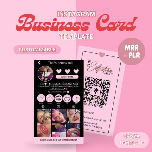 Instagram Style Business Card Template (MRR + PLR)