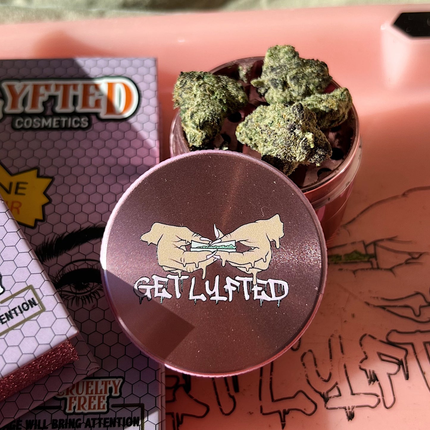 Grinder (Rose Gold with Pink)