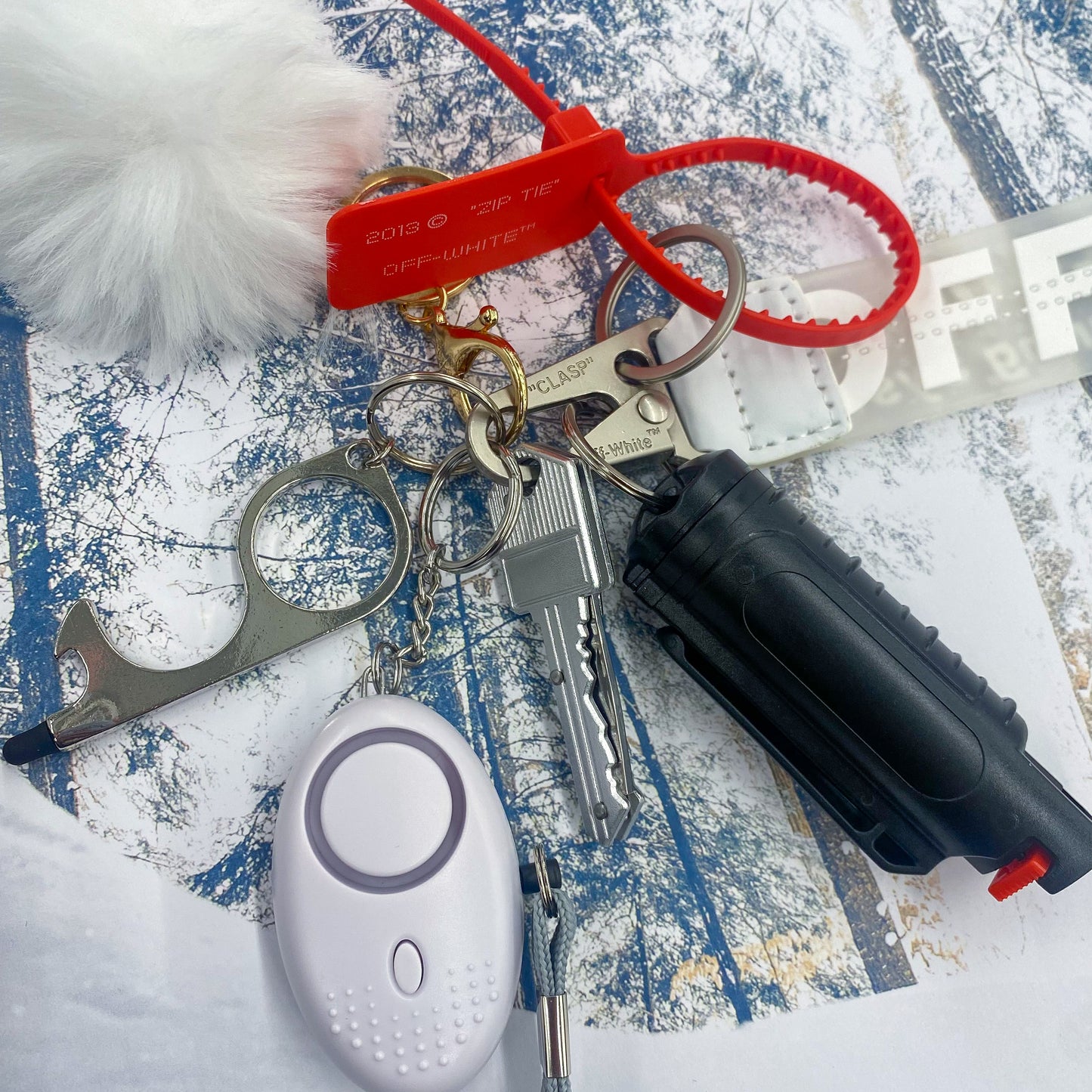 Self Defense Key Chain (OFF White)