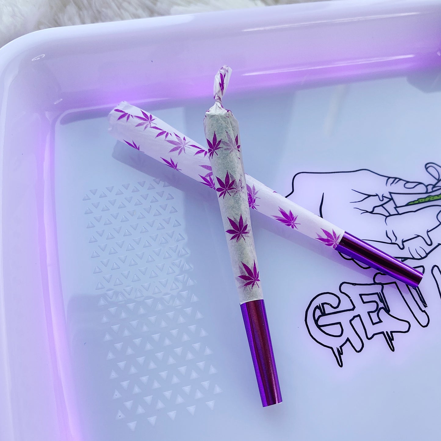 King Size Cones (Purple Marijuana Leaf)