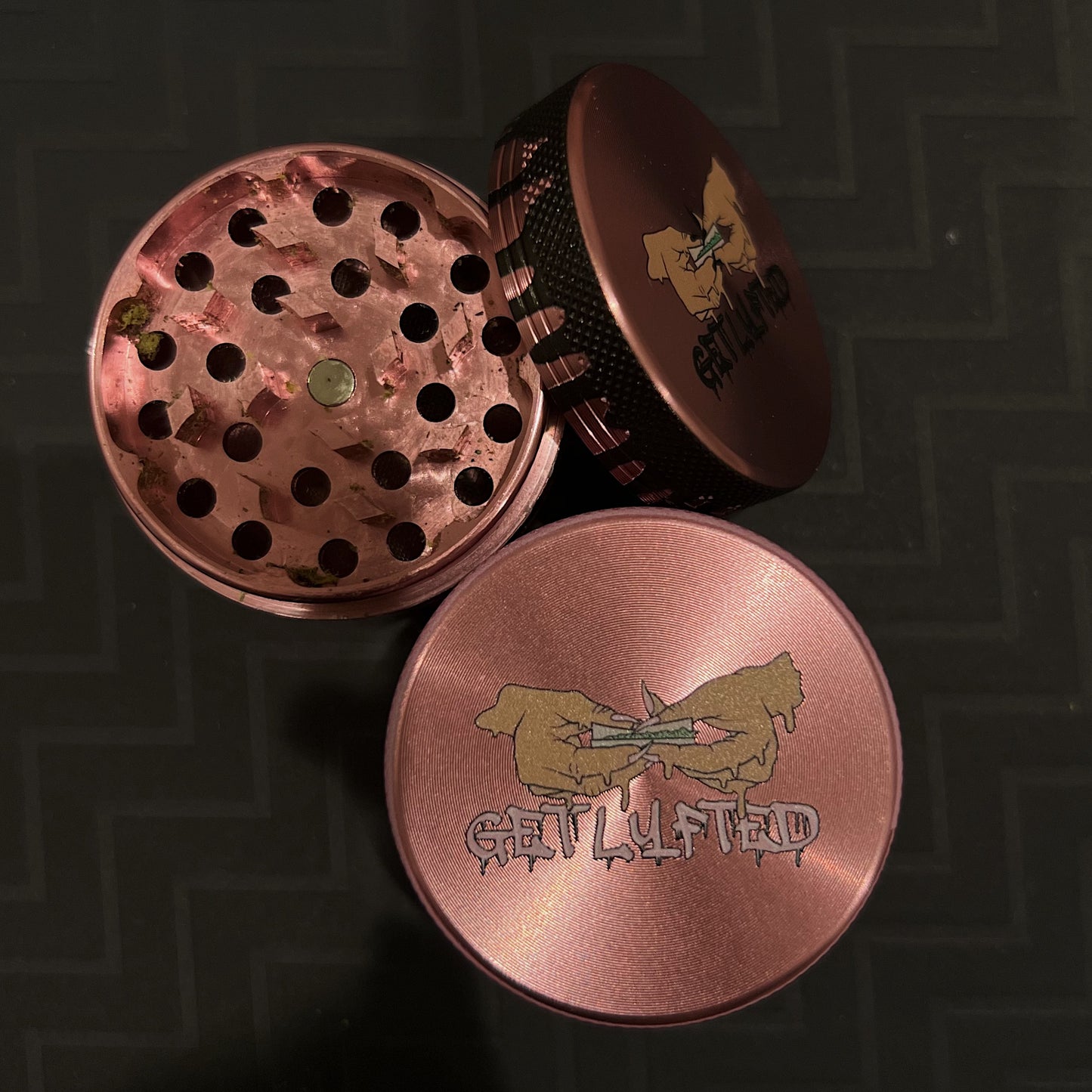 Grinder (Rose Gold with Pink)