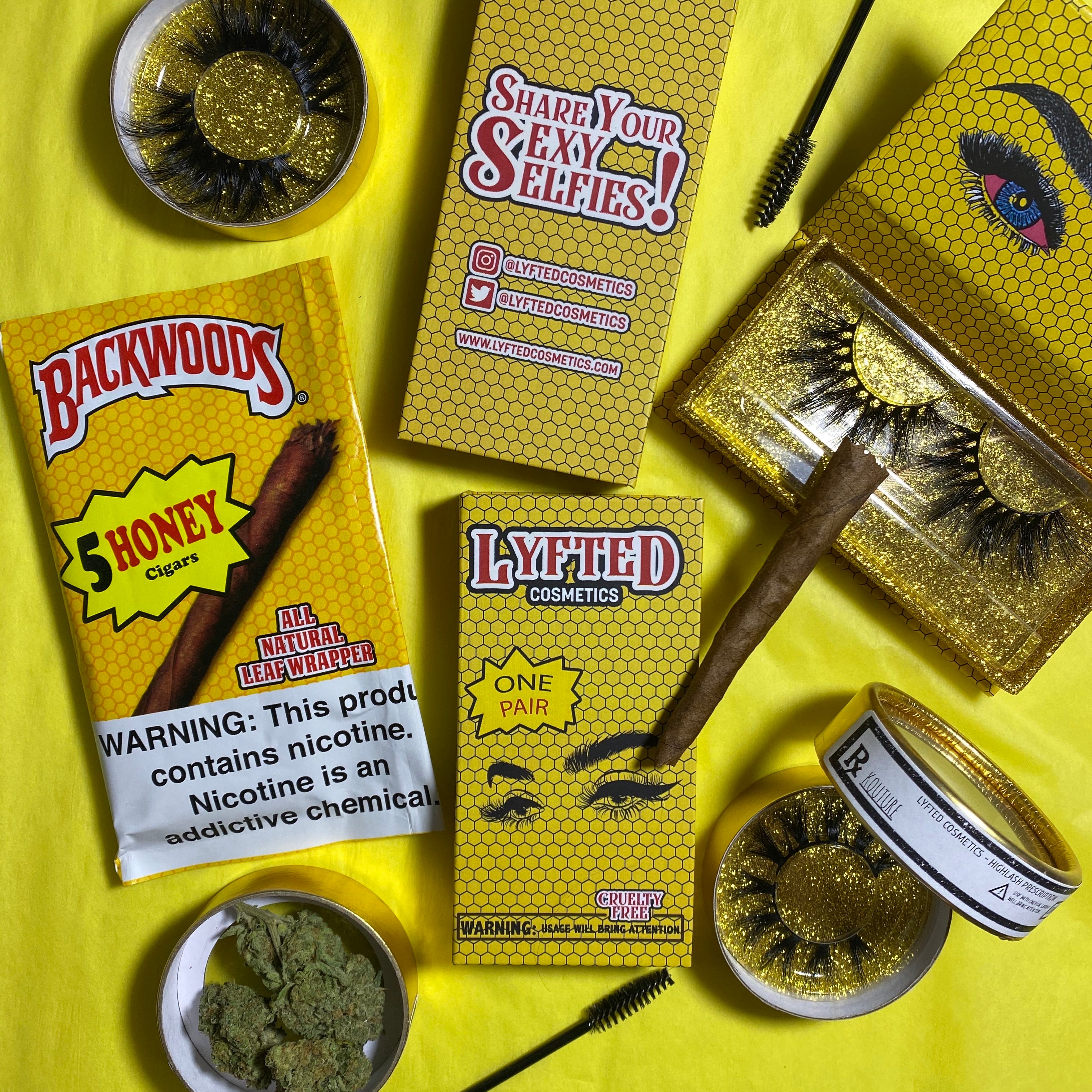 Lemon Drop Kush Lashwoods - False Strip Lash Collection – Lyfted Cosmetics