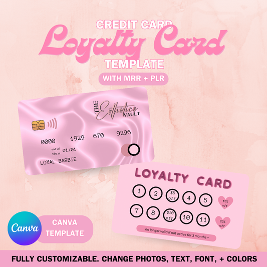 Credit Card Style — Loyalty Card Template (Fully Editable Canva Template)