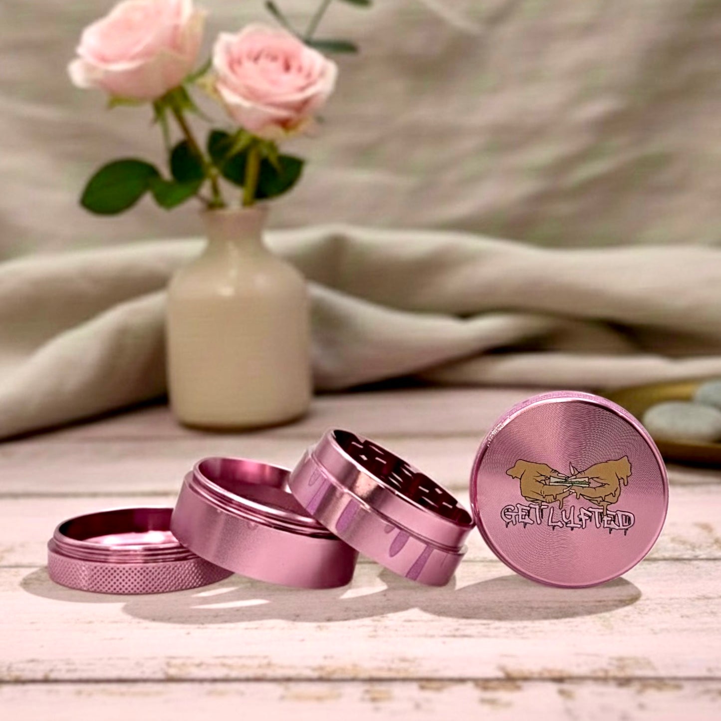 Grinder (Rose Gold with Pink)