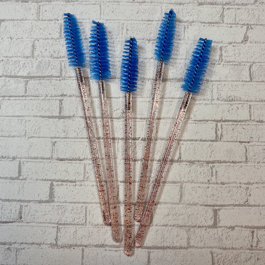 Lash Brush (Blue with Red Glitter)